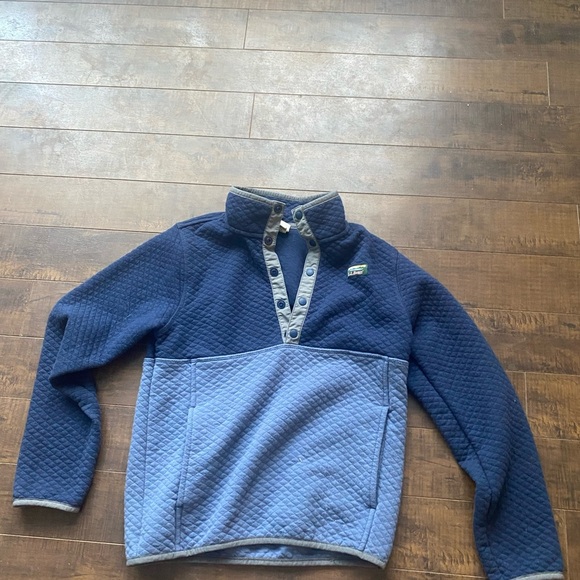 L.L. Bean Quilted 1/4 snap Colorblock pullover - Picture 7 of 8